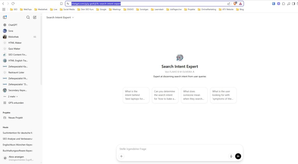 ChatGPT Search Intent Expert