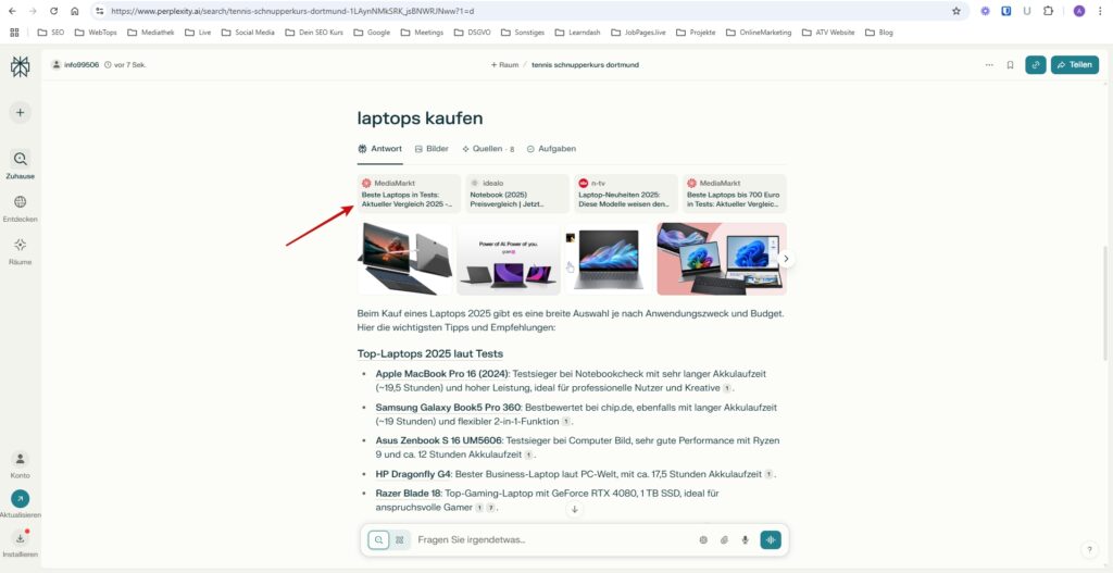 Laptops kaufen Perplexity