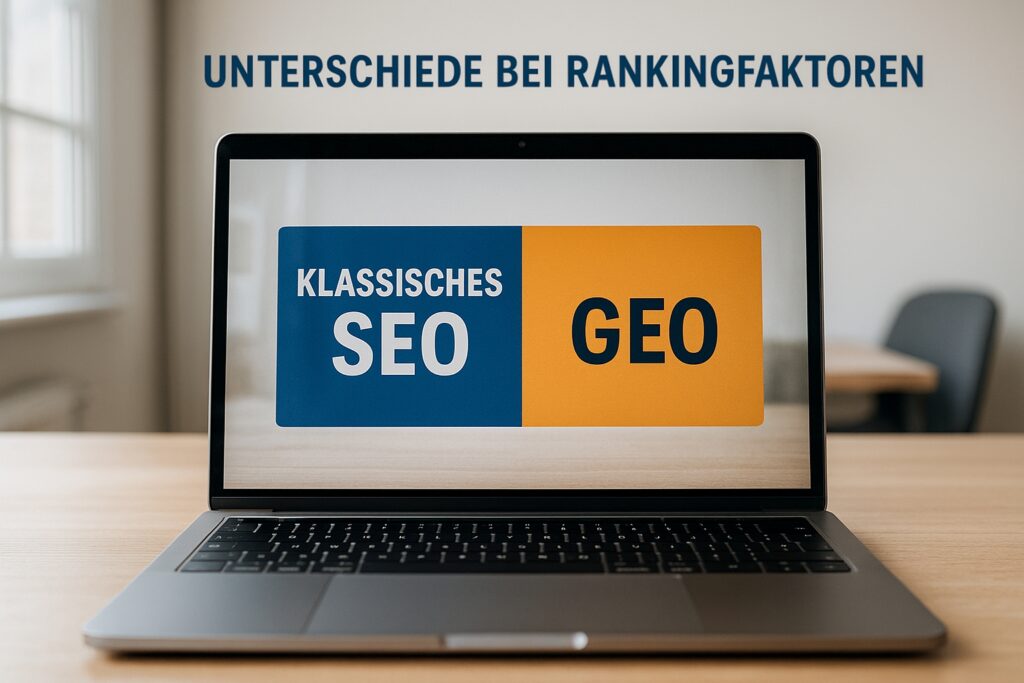 Unterschiede bei Rankingfaktoren SEO und GEO